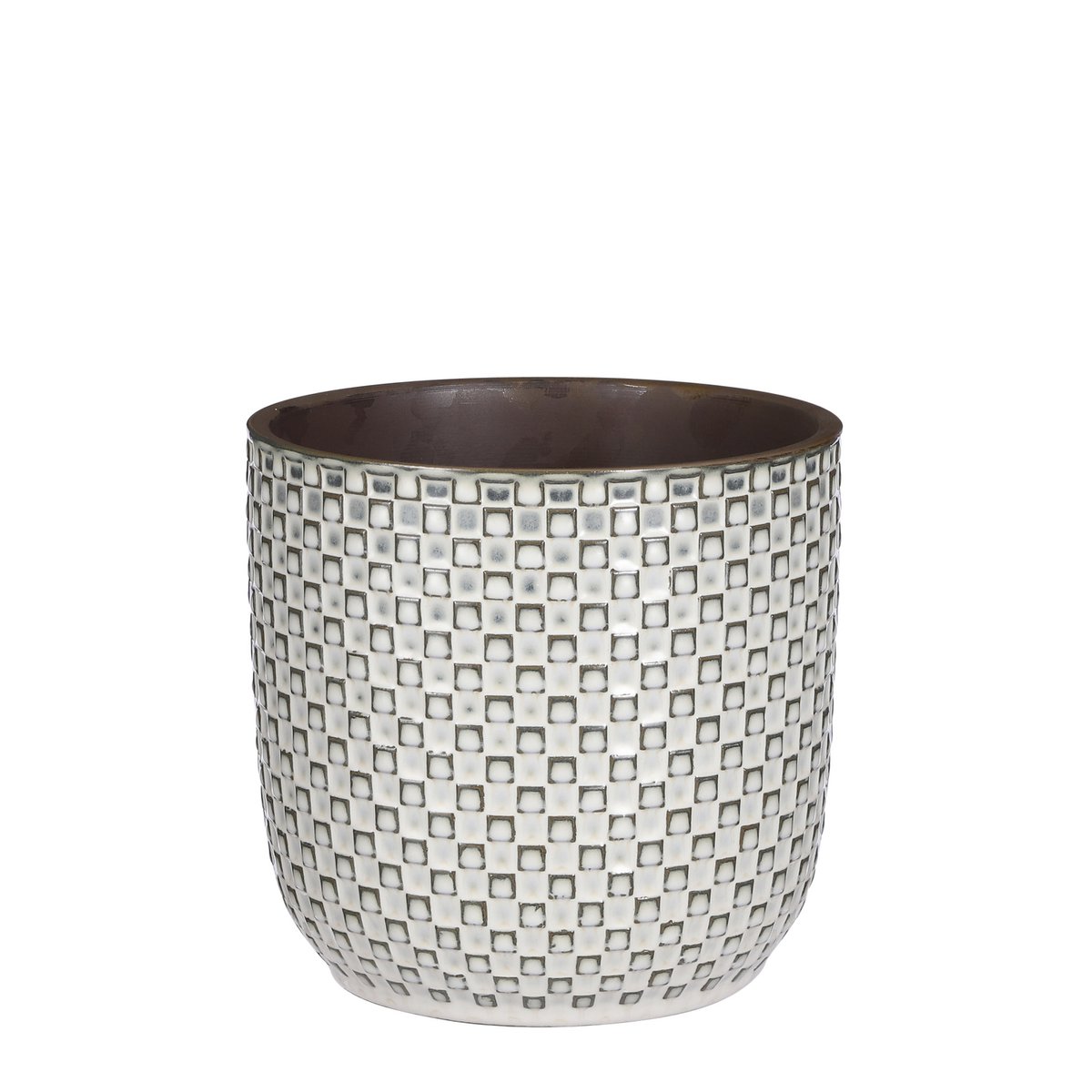 Daan Bloempot - H18 x Ø19 cm - Wit |woon-meubel.nl