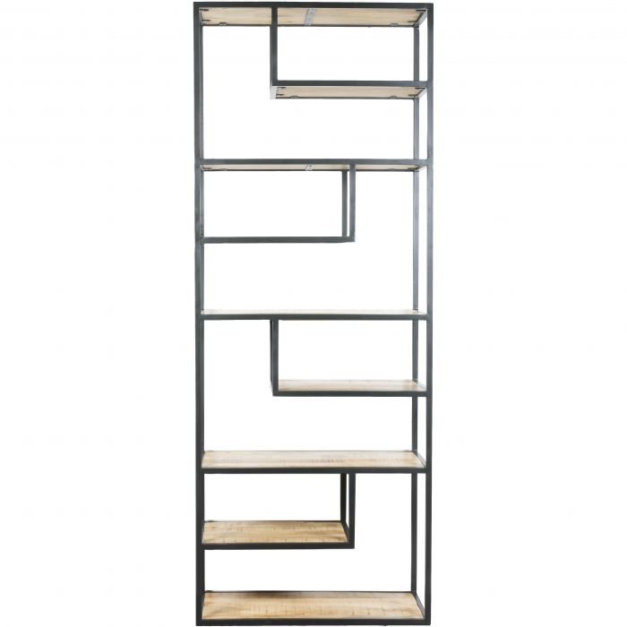 Vakkenkast Huub Hout 210 x 80 cm - Roomdivider |woon-meubel.nl
