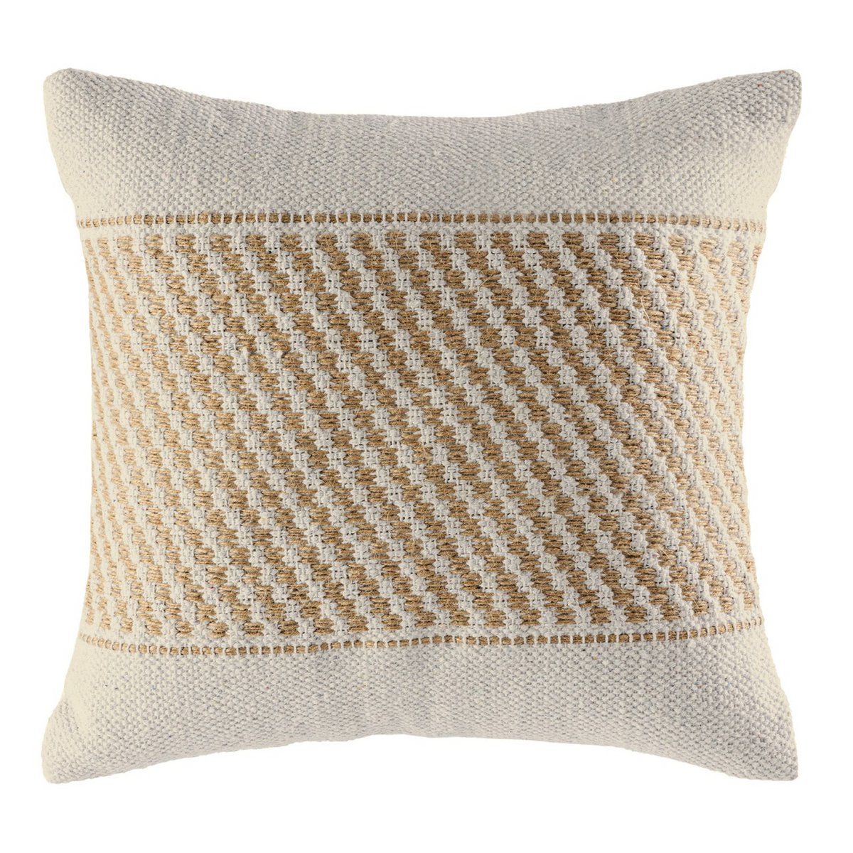 Sierkussen 40x40 cm Set van 2 – Handgemaakt van Katoen & Jute – Natuurlijke Look