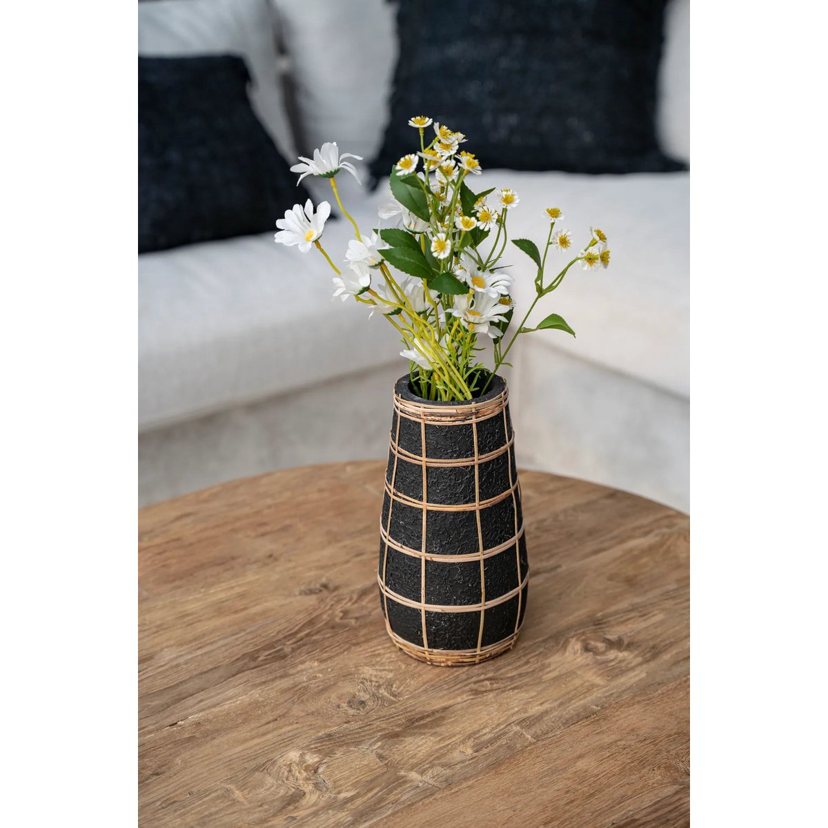 The Cutie Vaas - Zwart Naturel - L | woon-meubel.nl|