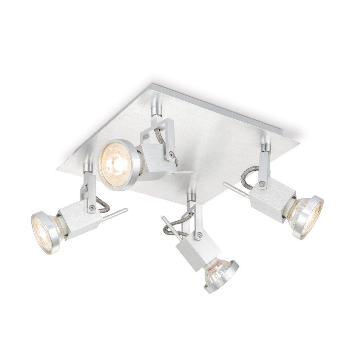 Surface-mounted spotlight Cali V4 - incl. dimmable LED lamp - steel
