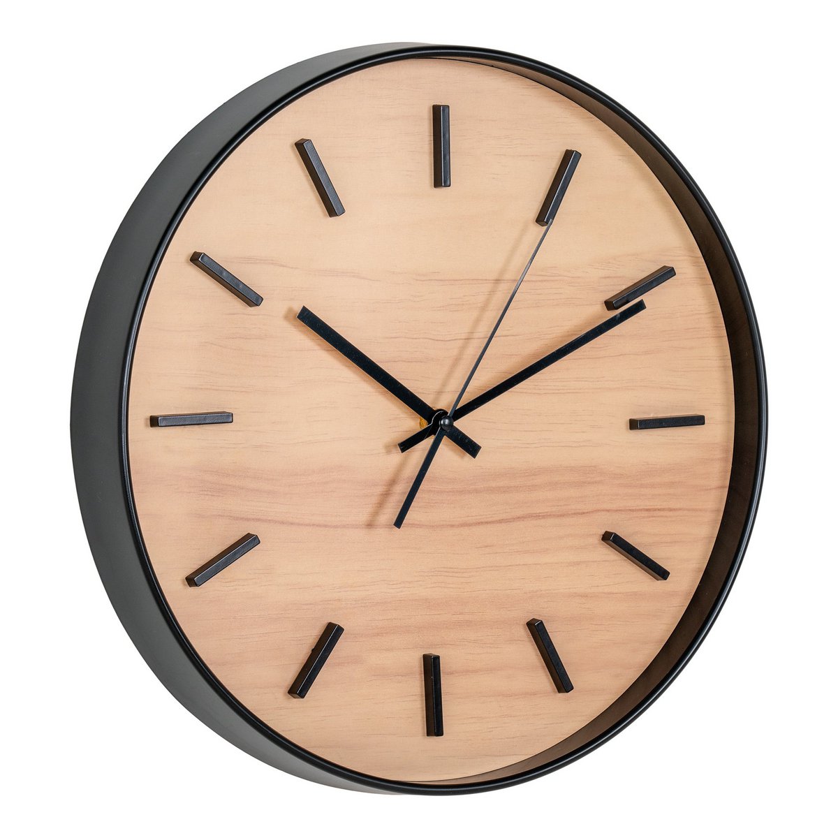 Horloge murale Kensington - Horloge murale, noire, mécanisme silencieux, ronde, ø35 cm