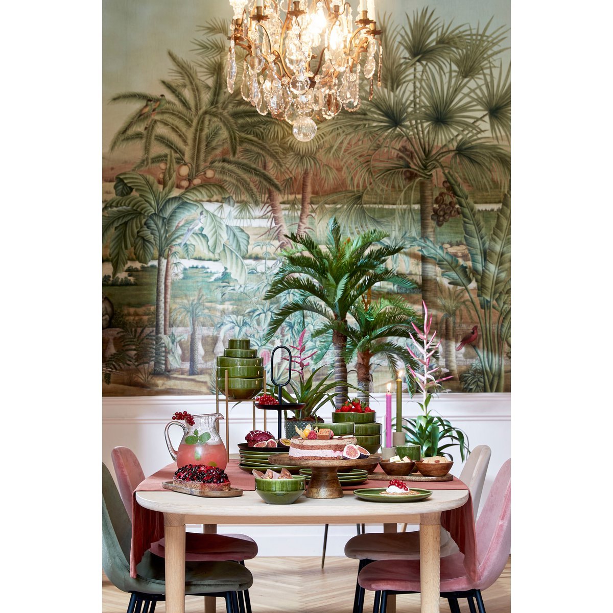 Tallo Cake Stand - H10 x Ø30 cm - 100% FSC Mango Wood - Dark Brown