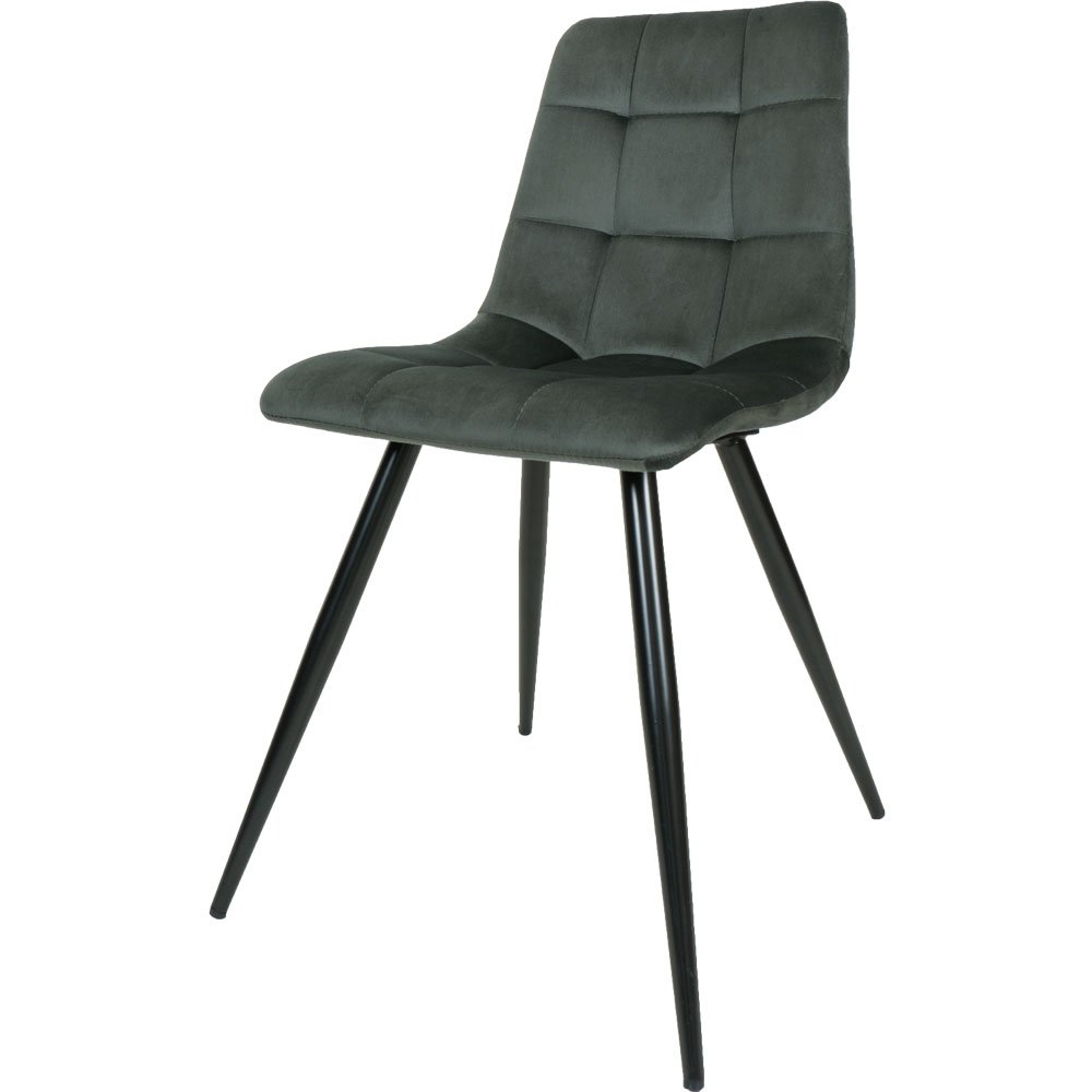 Eetkamerstoel Galgary Army Green 21 – Vintage Velvet |woon-meubel.nl