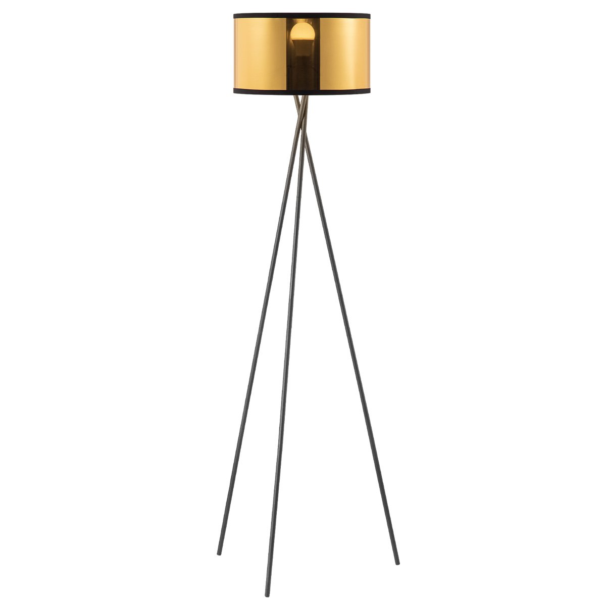 Modern Floor Lamp - Gold Lampshade - 53x53x138