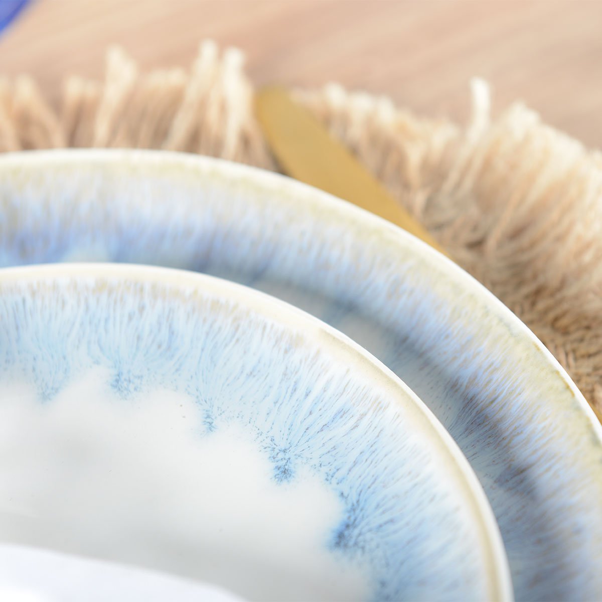 Lichtblauw Dessertbord Keramiek – Aulica | 20 cm | woon-meubel.nl