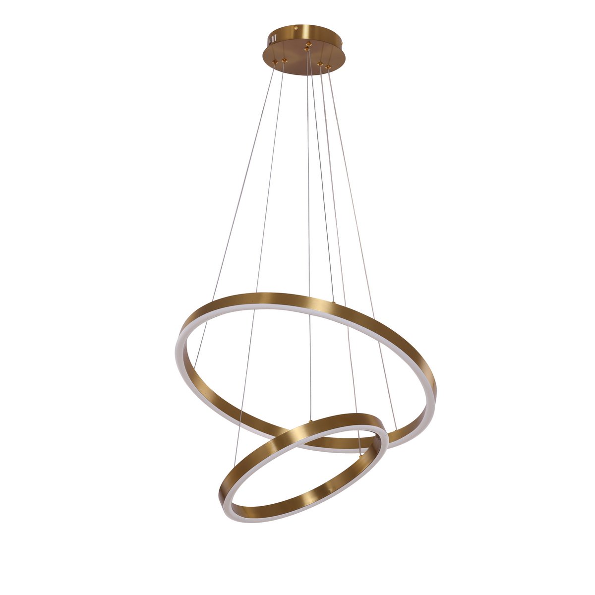 Neo Copper Gold 2-Ring Hanglamp – Dimbare LED Goudkleurig |woon-meubel.nl