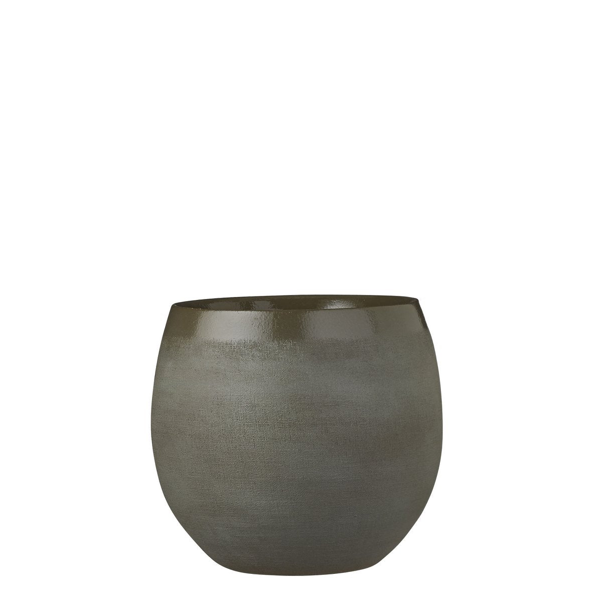 Douro Bloempot - H20 x Ø23 cm - Terracotta - Groen