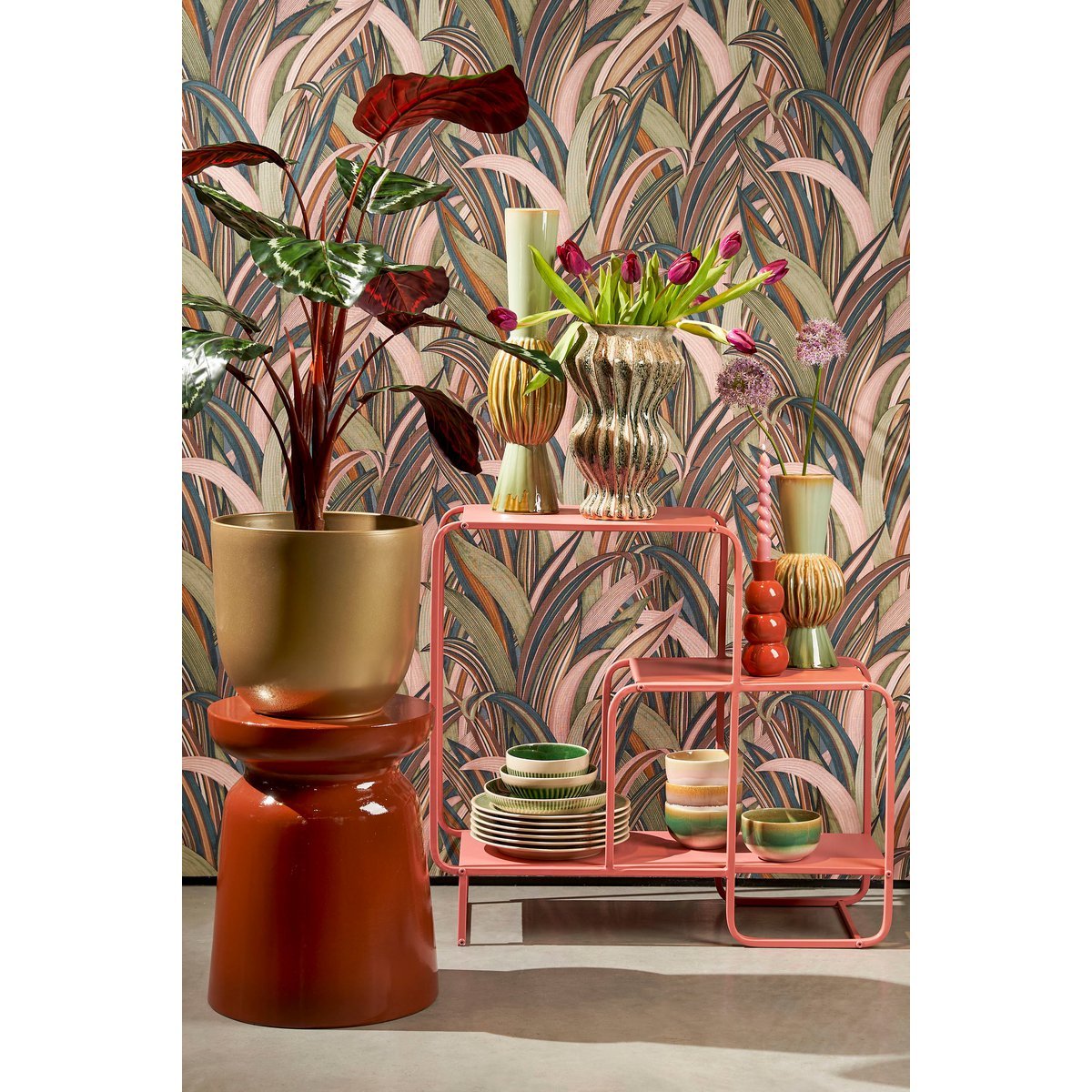 Pippa Vase - H32 x Ø21 cm - Ceramic - Green