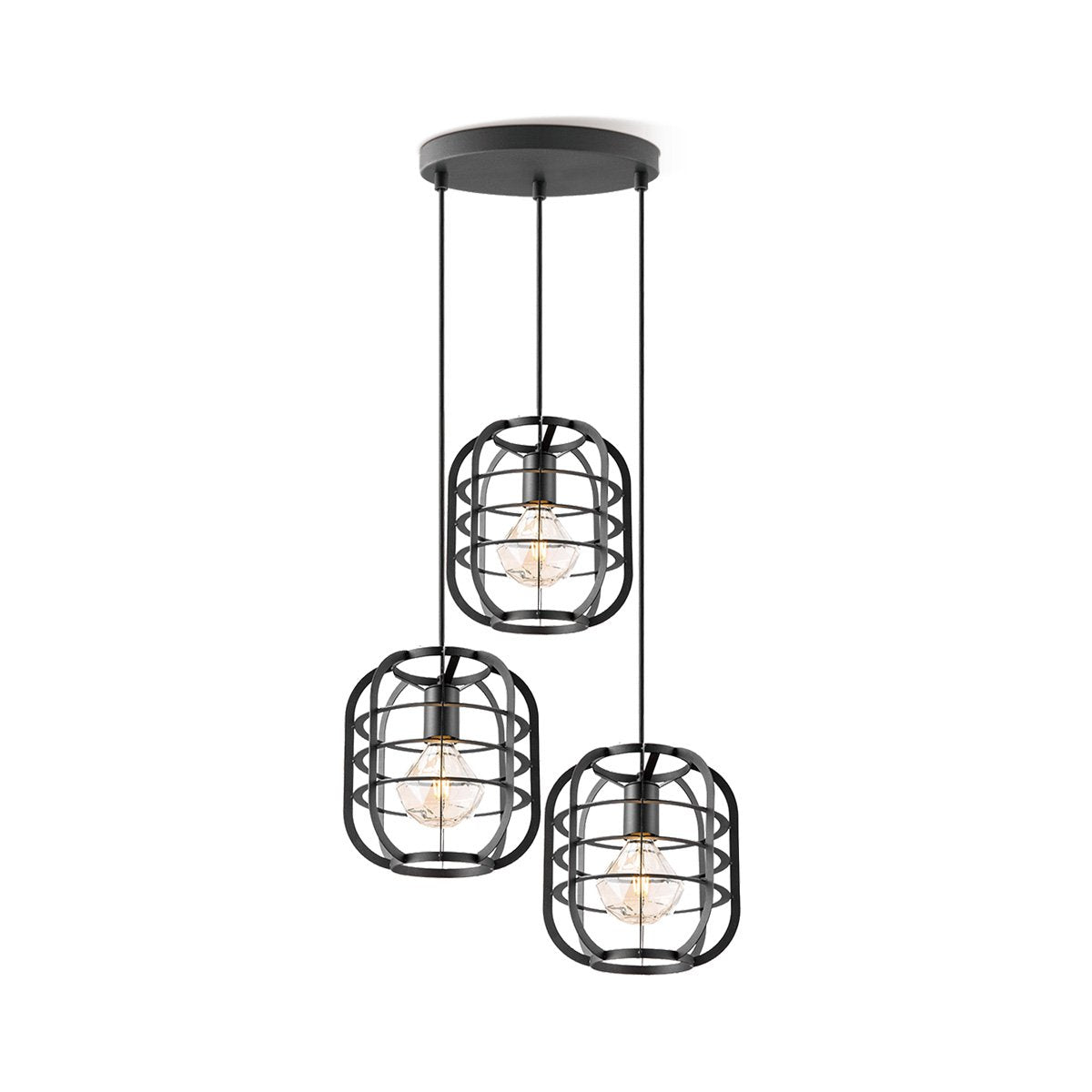 Pendant lamp Nero - Black - 49x49x180cm