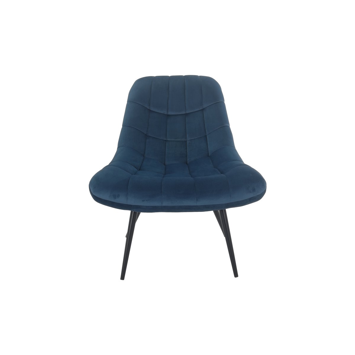 Fauteuil XXL velours blauw metaal zwart | woon-meubel.nl