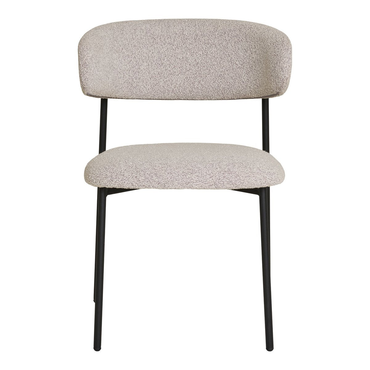 Mira Dining chair bouclé, sand - Set of 2