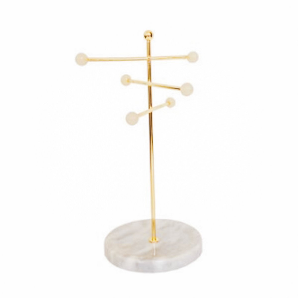 Jewelry holder-Marble/Metal-Gold -15x14x25.5cm