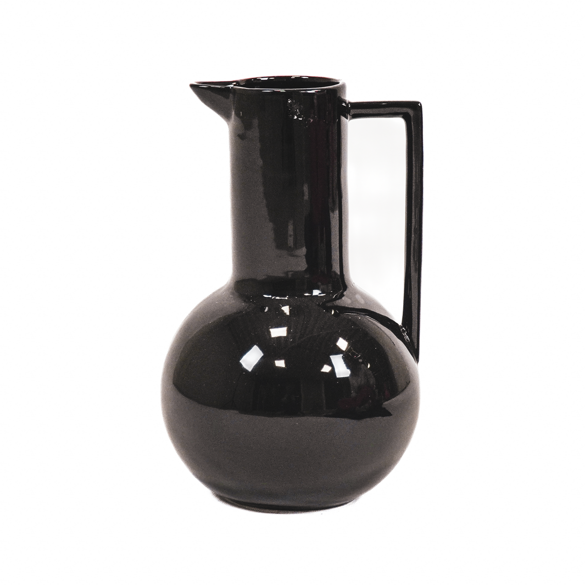 Vase - Pichet - Céramique - Noir - 17,5x17,5x27,5cm