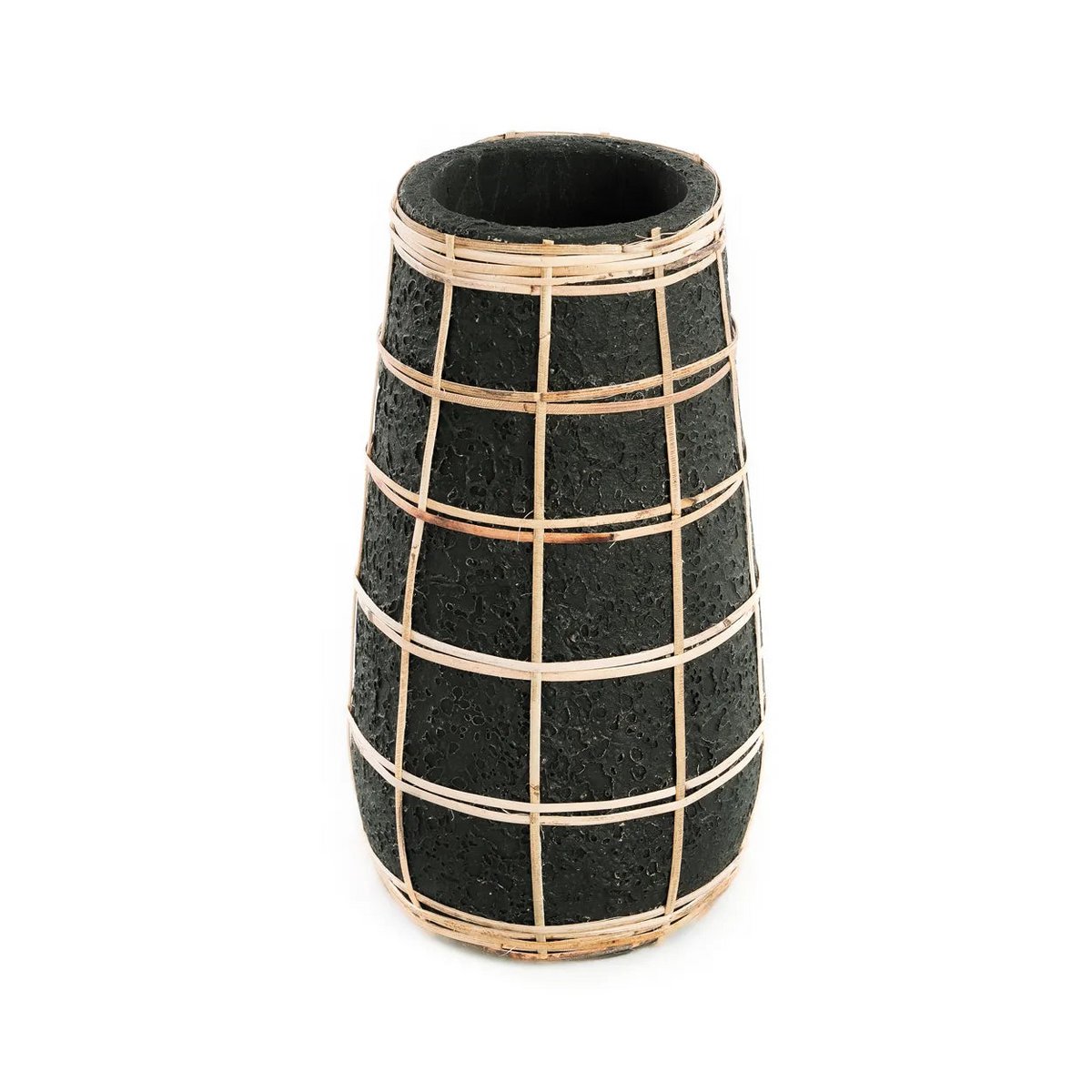 De Cutie Vaas - Zwart Naturel - M |woon-meubel.nl