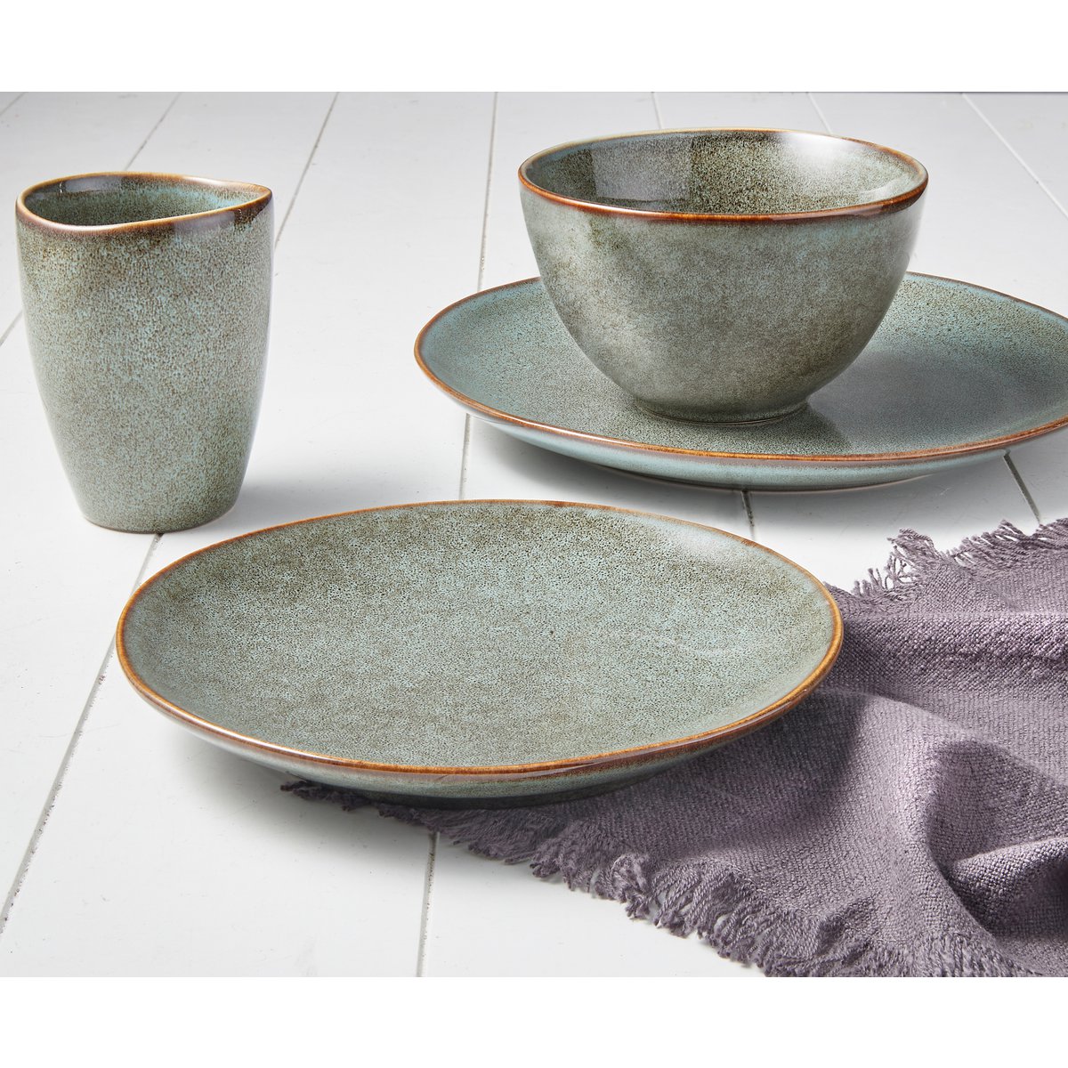 Tabo Dinnerware Set 4 Persons - Green