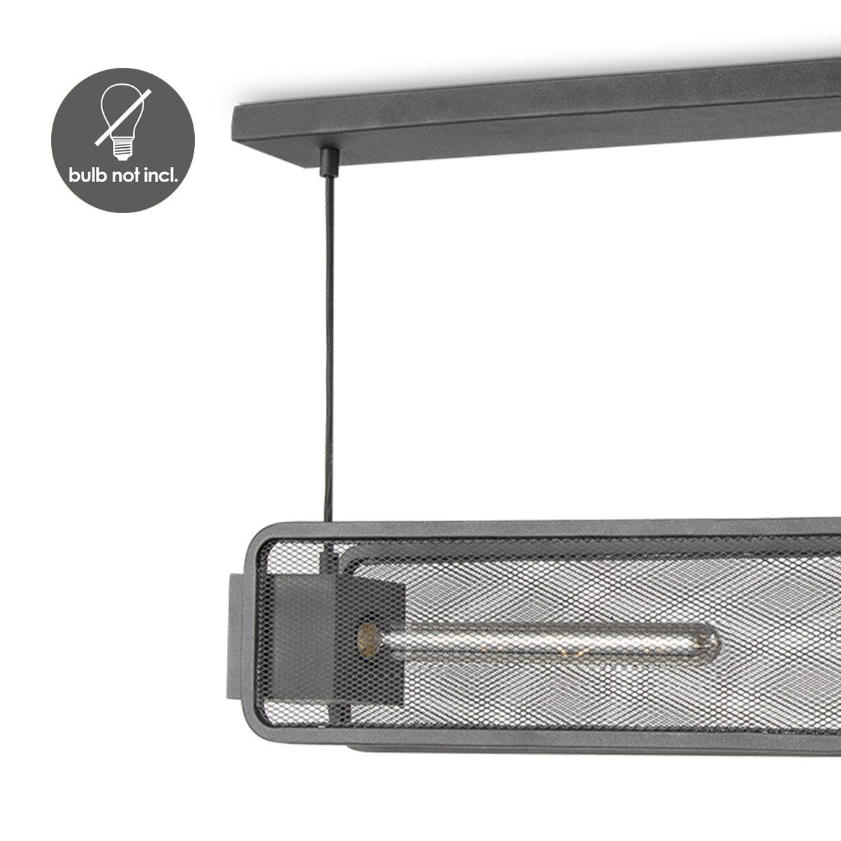Hanging lamp Weave - Black - 80x12x150cm