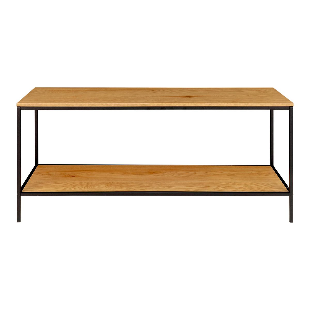 Vita TV stand - oak look, steel, 100x36x45cm