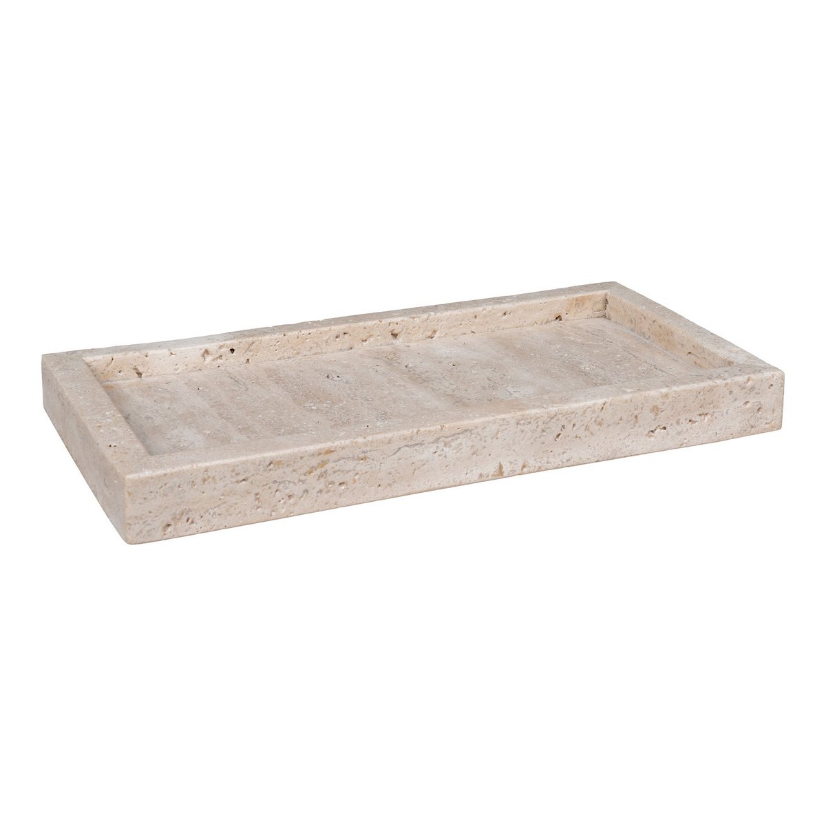 Luxury Travertine Tray – 30.5 x 15 cm | Beige Natural Stone | House Nordic