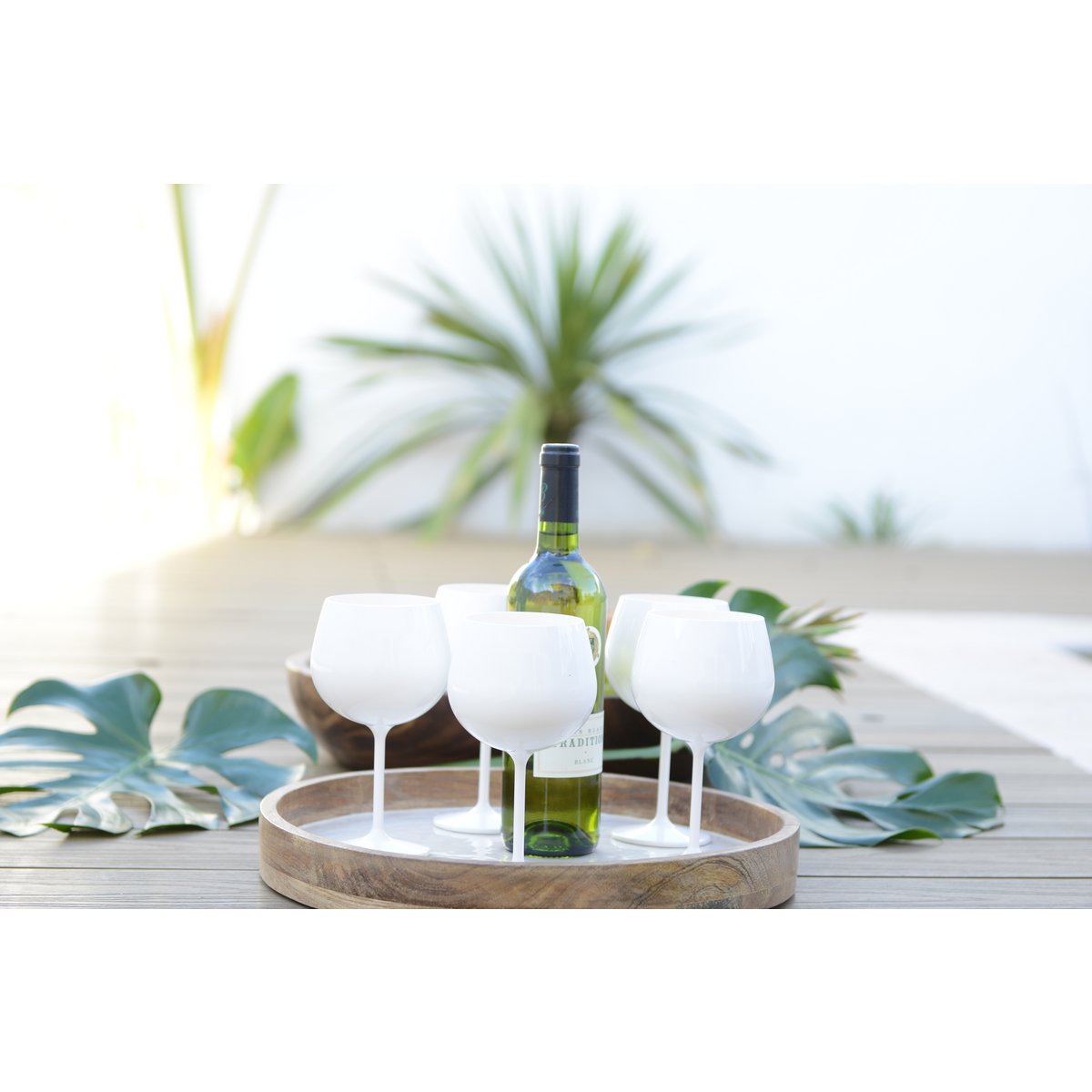 Aulica Wijnglazen Wit – Set van 6 Acryl – 460 ml |woon-meubel.nl