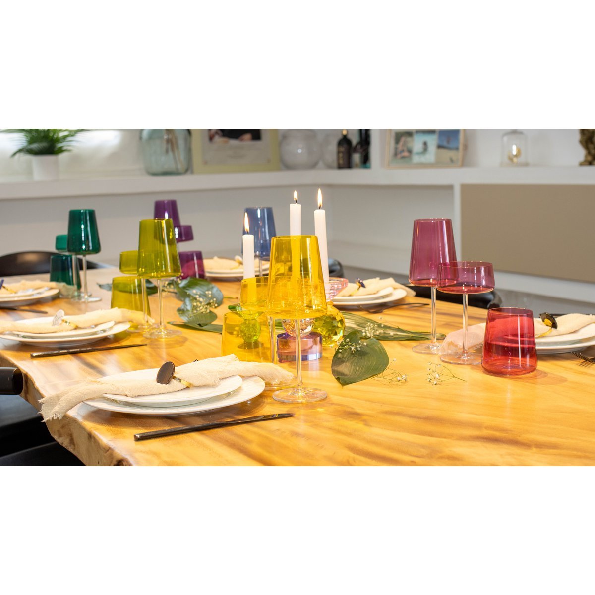 Wijnglazen Set – 6 – 400 ml – Marie Design – Multicolor |woon-meubel.nl
