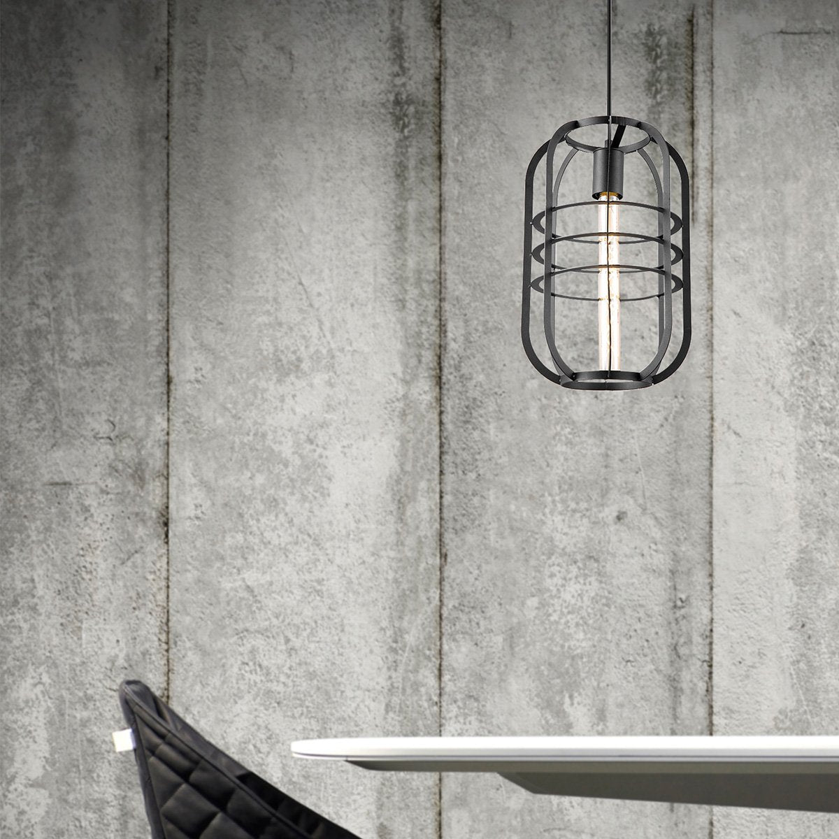 Pendant lamp Nero - Black - 24x24x141cm
