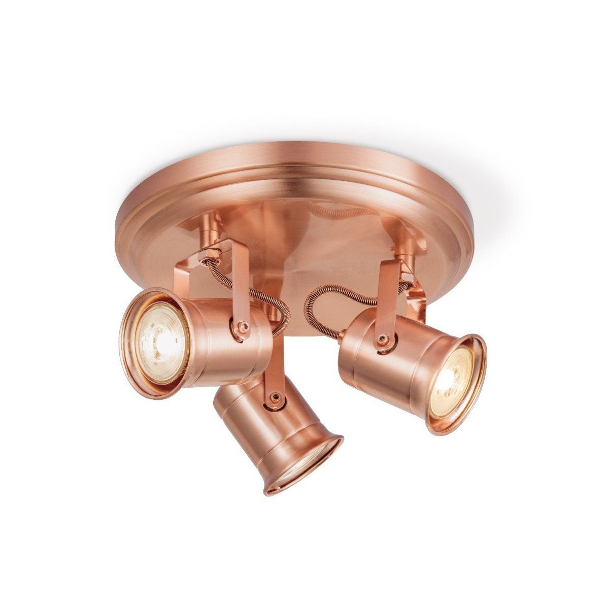 LED Surface-mounted spotlight Venn 3 - incl. dimmable LED lamp - Copper