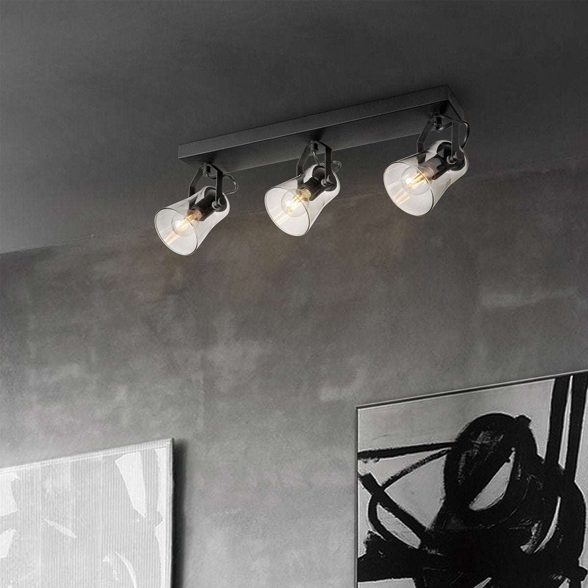 LED Surface-mounted spotlight Edge 3 - incl. dimmable LED lamp - black