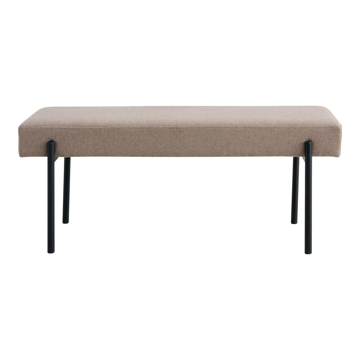 Banc Swindon - Banc en pierre avec pieds noirs