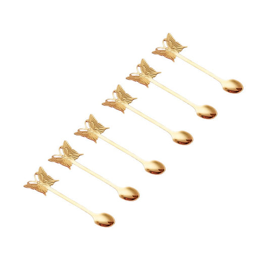 Set van 6 Gouden Theelepels – Aulica Gilded Papillon – 13,5 cm | woon-meubel.nl