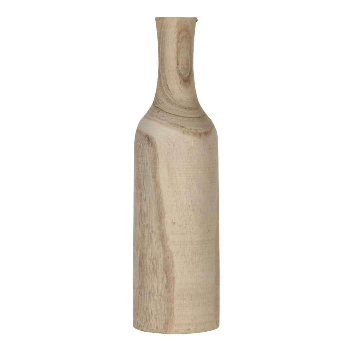 Vase Pia - H47 x Ø13 cm - Bois de Paulownia - Marron clair