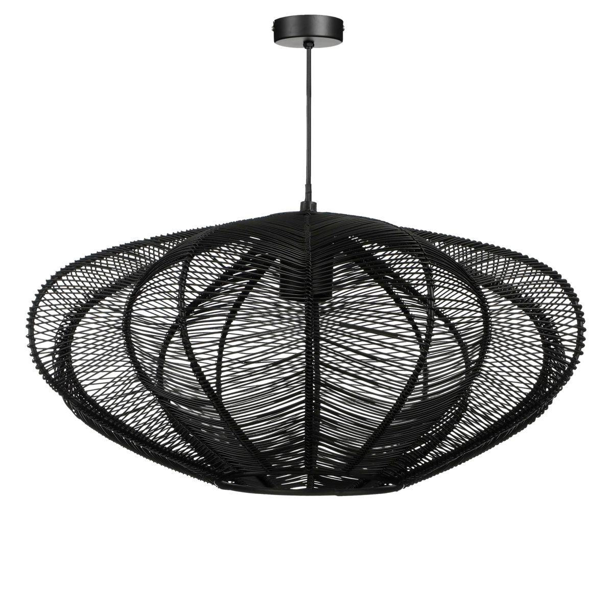 Kanti Hanglamp - H20 x Ø41 cm - Metaal - Zwart |woon-meubel.nl
