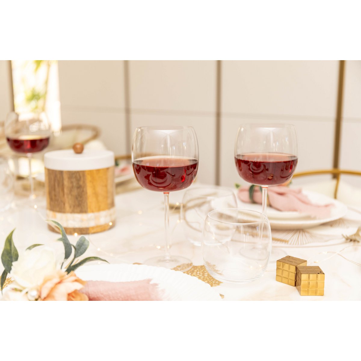 Lage Waterglazen Set van 6 – 485ml | Transparant Glas | Elegant Design |woon-meubel.nl