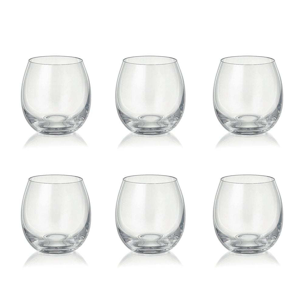 Set van 6 Lage Waterglazen “Pioen” – 380ml