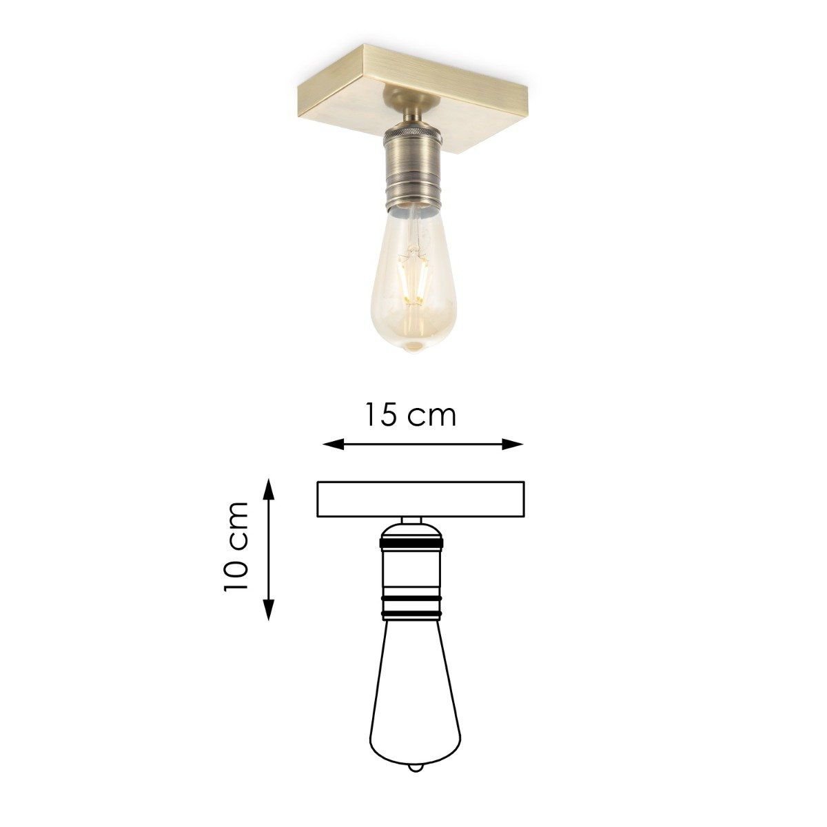 Wandspot Nitro - incl. dimbare LED lamp - messing