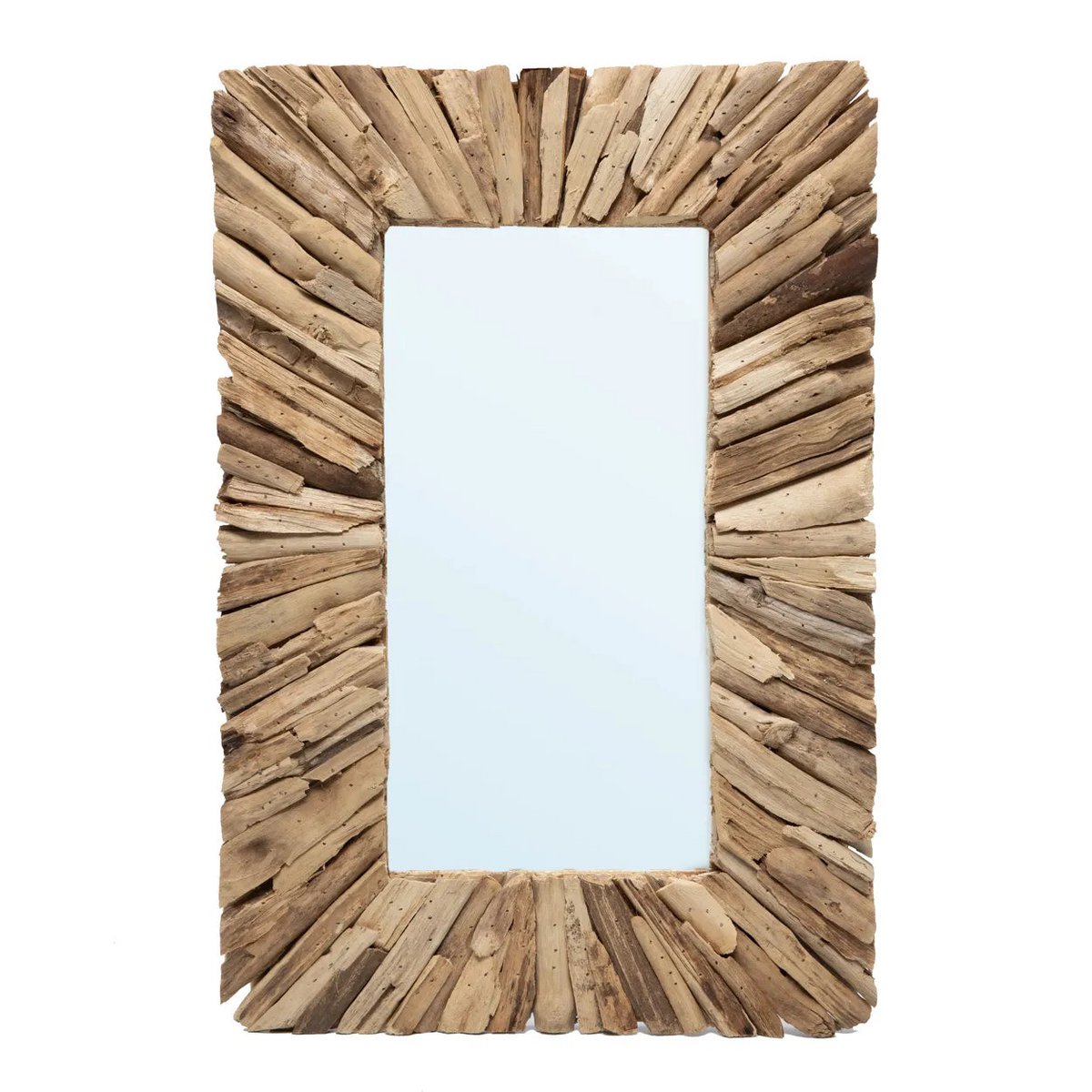 De Driftwood Framed Spiegel handgemaakte - Naturel - M |woon-meubel.nl