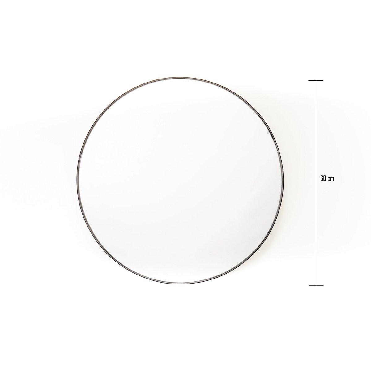 Mirror - Round Wall Mirror - Metal - Black - Ø60cm