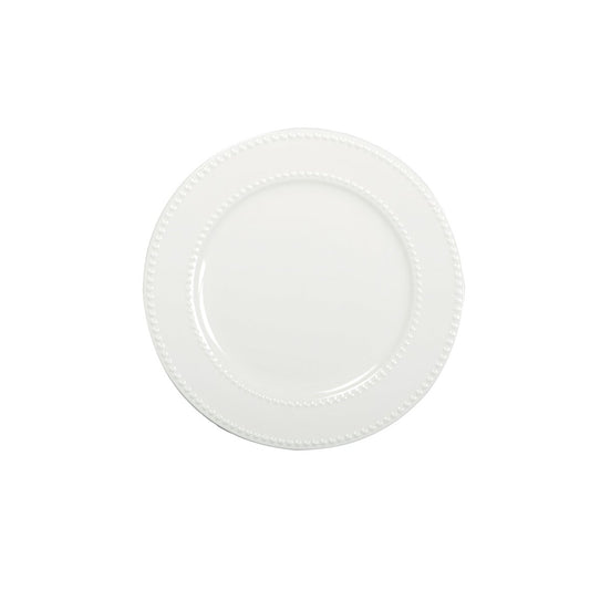 Aulica Platte Porseleinen Dinerbord – Wit met Parelpatroon Ø26,7 cm |woon-meubel.nl
