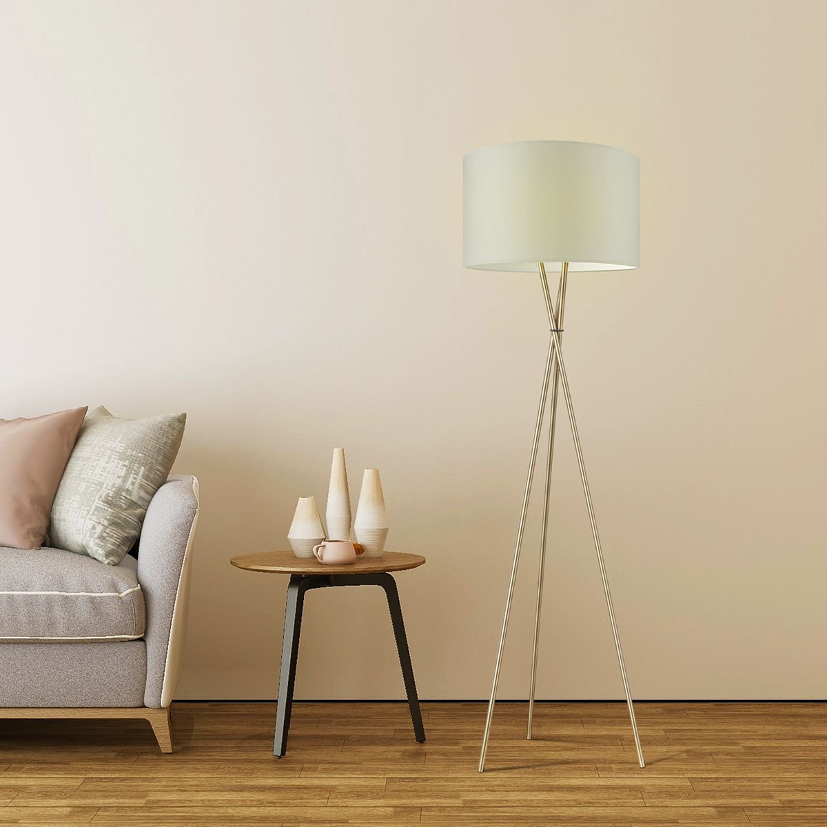 Pied de lampadaire Tripode 48/48/149cm - Laiton