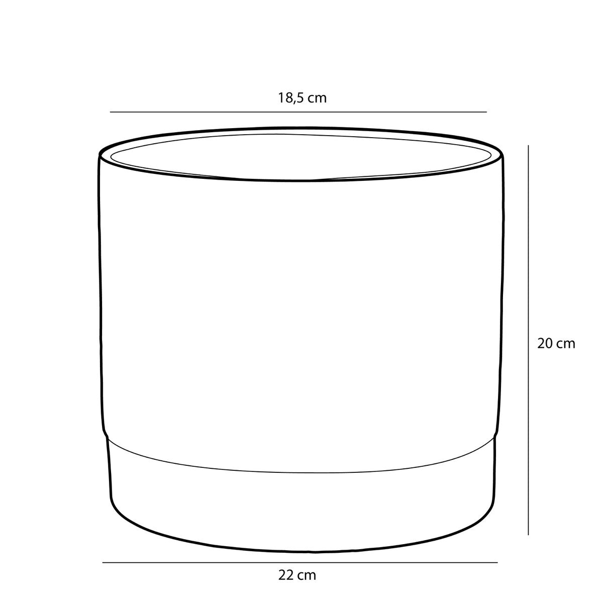 Olof Bloempot Terracotta,  H20 x Ø22 | woon-meubel.nl