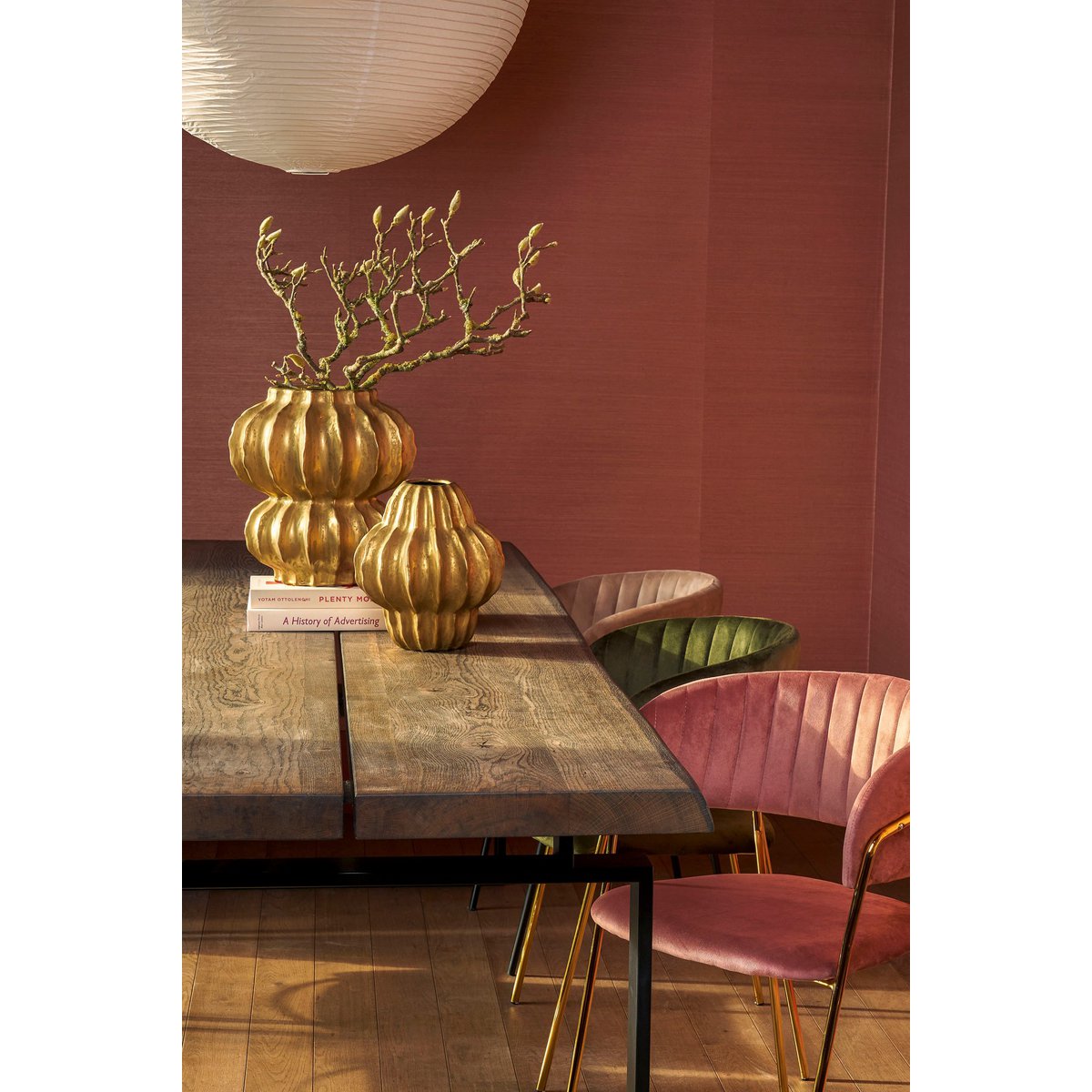 Altea Vase - H35 x Ø33 cm - Ceramic - Gold