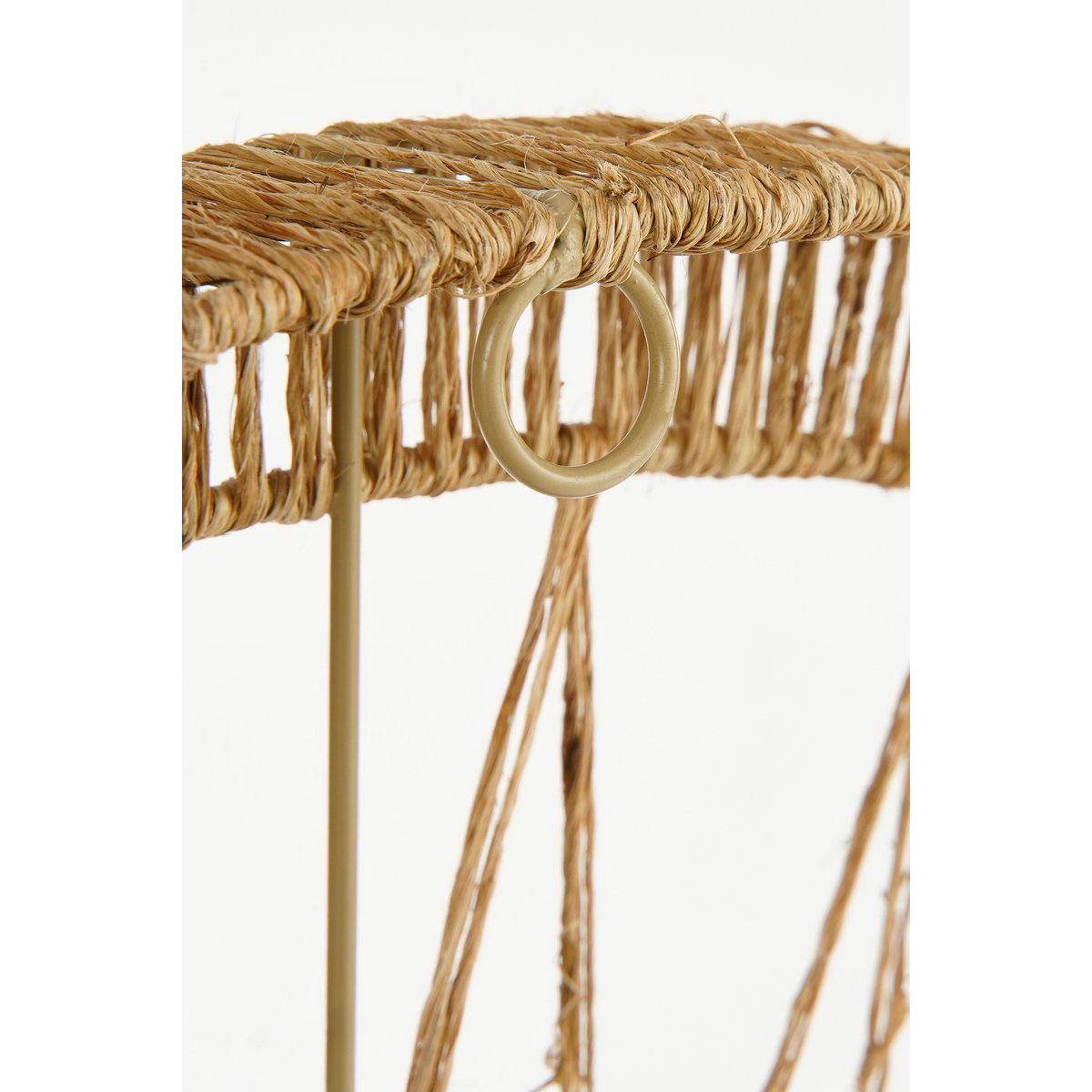 Ludy Wandspiegel - Jute - Lichtbruin H5 x Ø60 cm |woon-meubel.nl