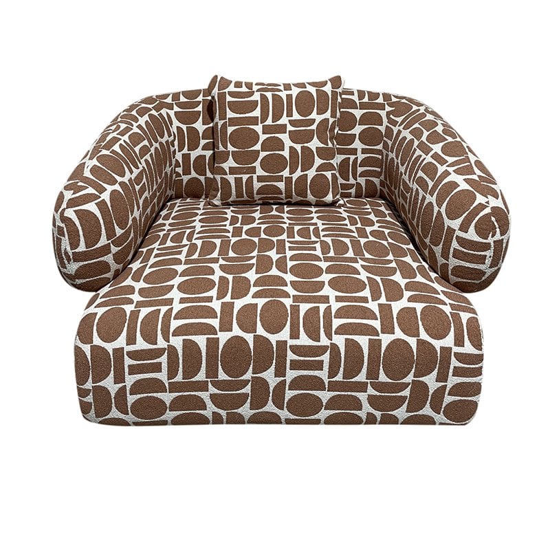 Fauteuil de salon Kathmandu Amon en terre cuite