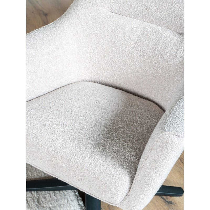 Fauteuil Ties – Bouclé – Naturel Moderne Draaifauteuil bouclé |woon-meubel.nl
