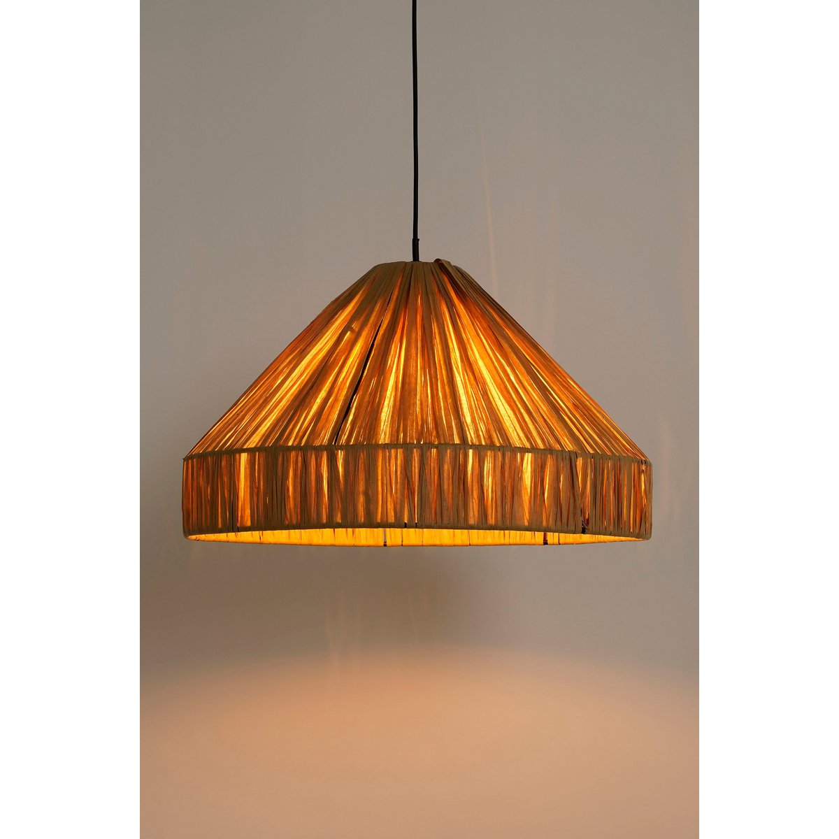 Elisa Hanglamp - Lichtbruin - Raffia H18 x Ø30 cm |woon-meubel.nl