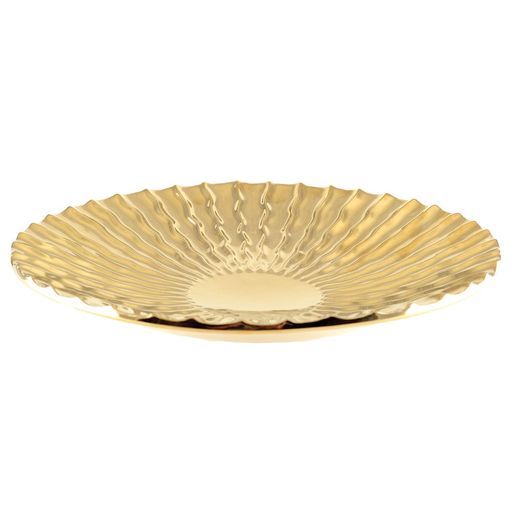 Aulica Gouden Decoratieve Schaal – Keramiek 36 cm | www.woon-meubel.nl