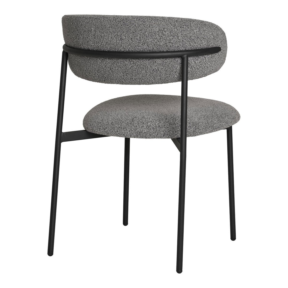 Mira Eetkamerstoel - bouclé grijs - Set van 2 |woon-meubel.nl