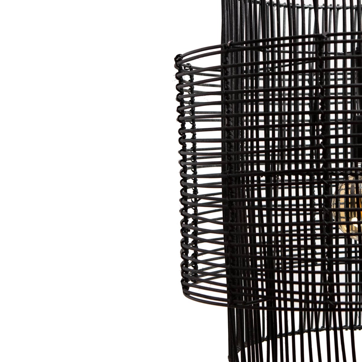 Pendant lamp BRANDON matt black Ø50x50cm