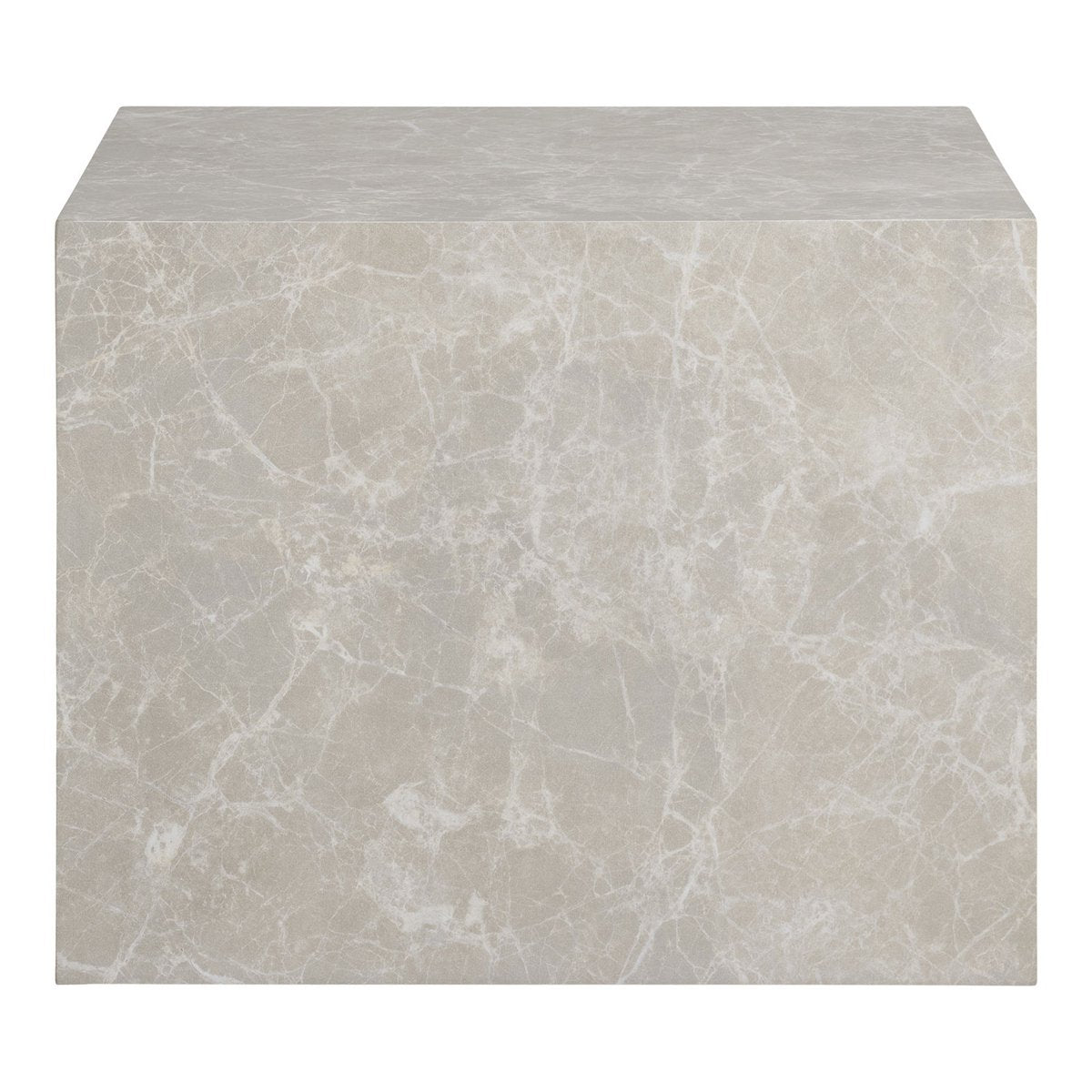 Praagse salontafelset - Beige, marmerlook, MDF, decorpapier, set van 2