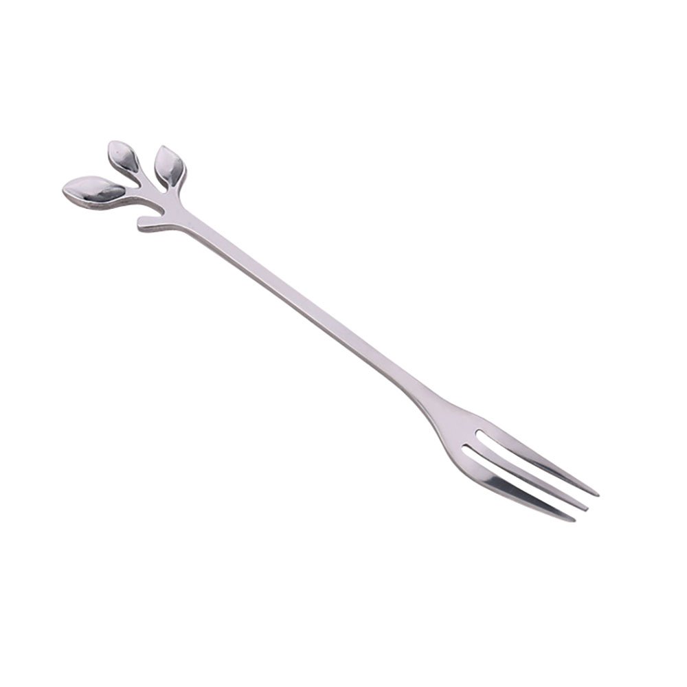 Aulica Dessertvorkjes Bladeren Design – Roestvrij Staal Zilver – Set 6 |woon-meubel.nl